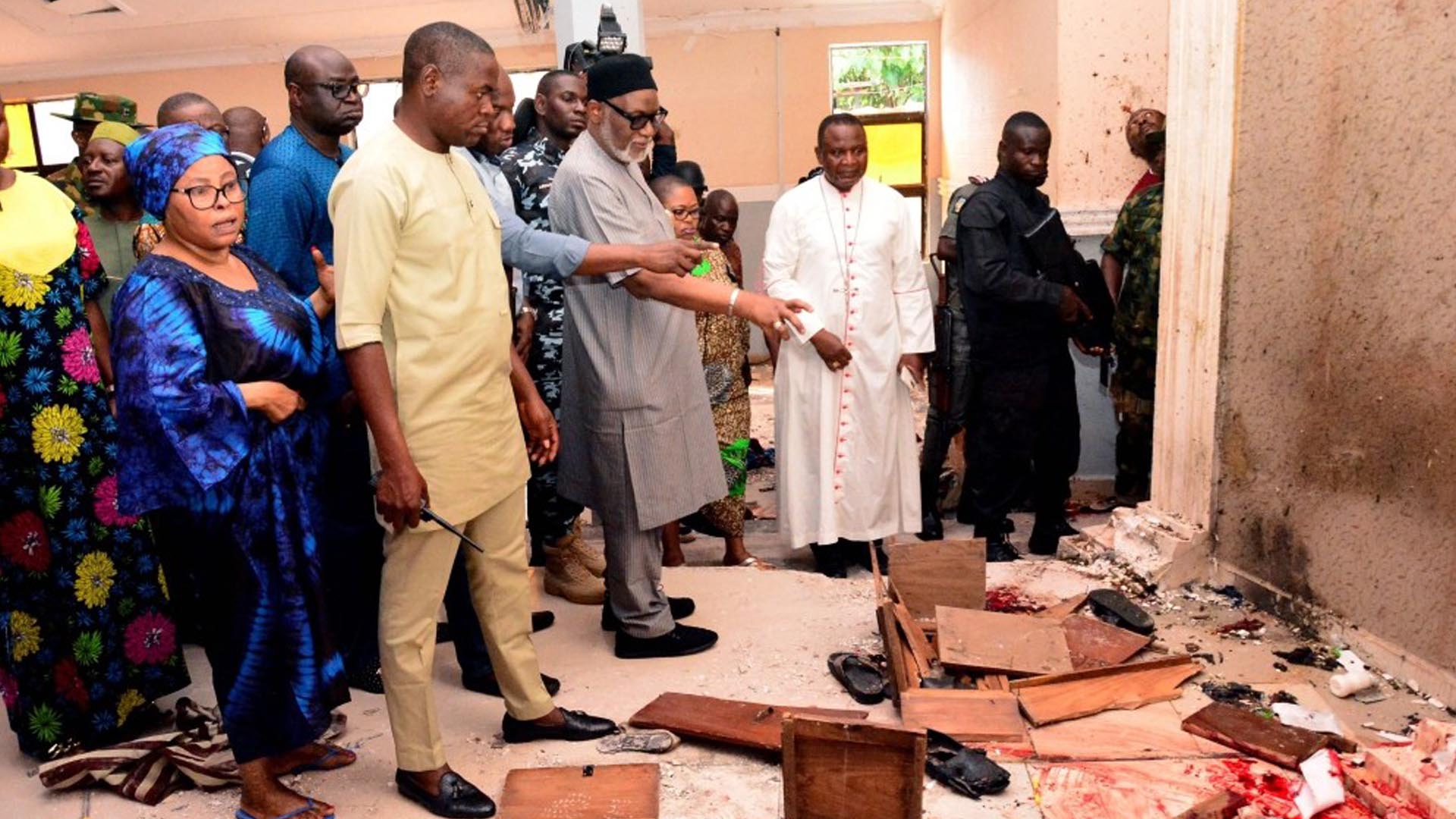 More than 50 people were killed as militants attacked a Nigerian church